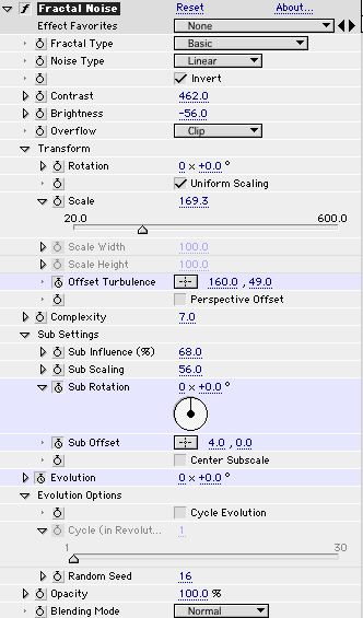 fractal noise settings