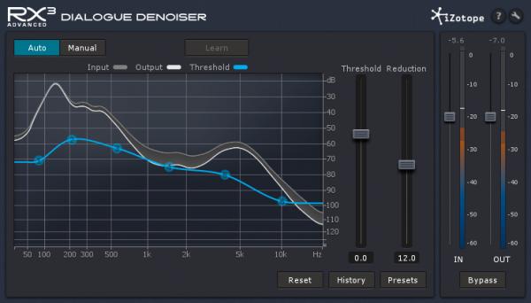 Only in RX3 Advanced, Dialogue Denoiser seems to have a brain of its own, determining which frequencies belong to the human voice and tuning out the rest, leaving film makers with crisp dialogue audio.