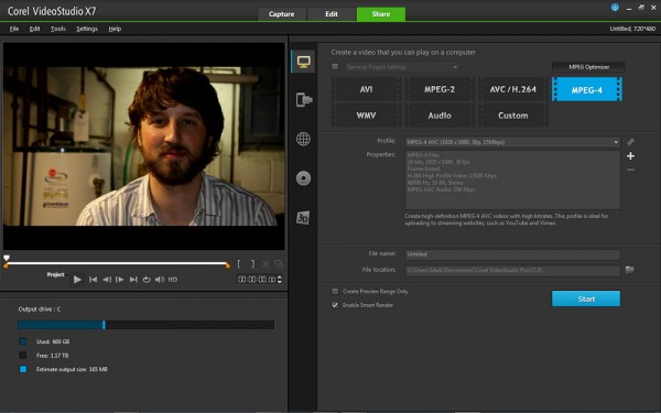 You'll see that you're able to take advantage of just about any format when it's time to export your movie!