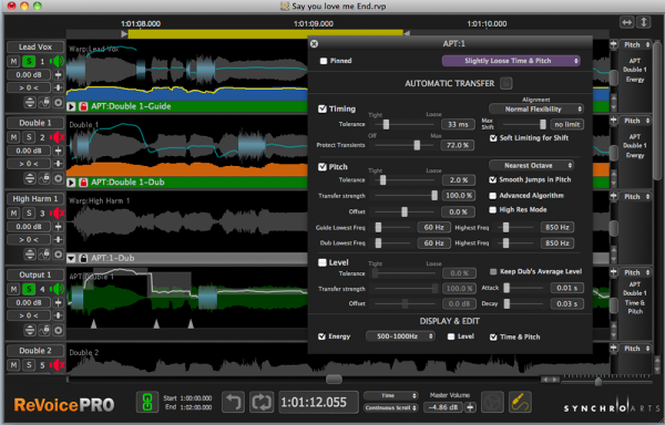 The engine behind Revoice Pro 3's ADR (Automatic Dialogue Replacement) is stellar. If you do any audio replacement for film, this is a superb product to purchase.