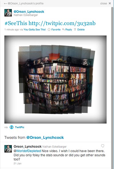 Screen capture of what image looks like on twitter.